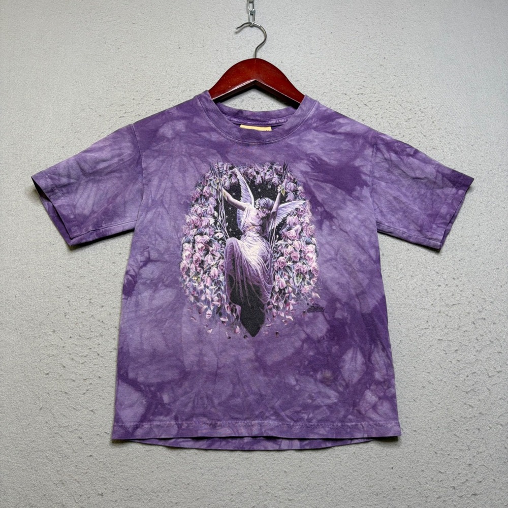 The Mountain T-Shirt Kids M Purple Fairy Angel Rose Tie Dye Vintage 4T-5T Tee